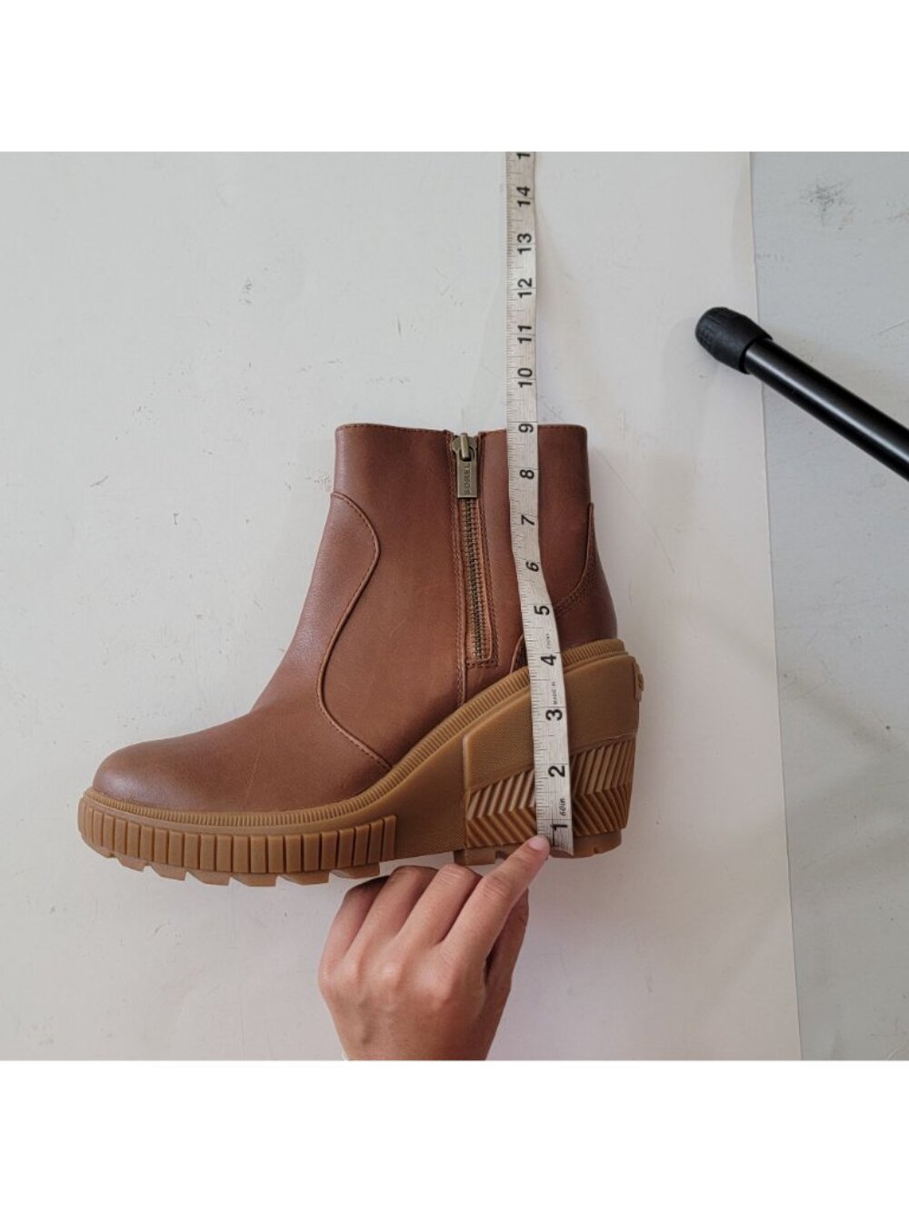 NEW Sorel Ona Ave Zip Wedge Boots Leather Gorpcore Outdoors City Womens 9.5 - Picture 4 of 10